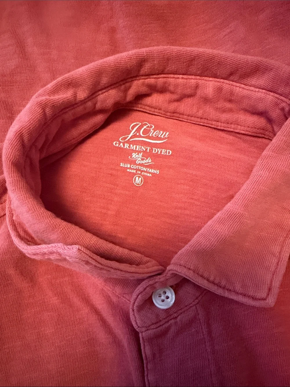J. Crew Coral Polo with Chest Pocket